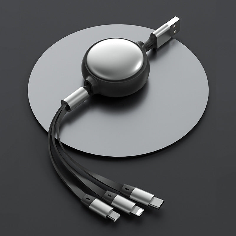 3 In1 USB Cable Micro USB Type C Cable 3 In 1 2.4A Retractable USB C Charging Cable - Ectron Online