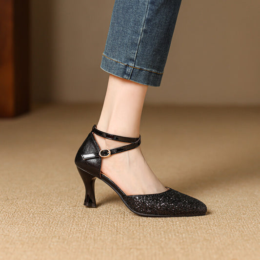 Women's Pointed Toe High Heel Strap Sandals - Elegant High Heel Women's Shoes Pointed Toe Stra | Ectron Online