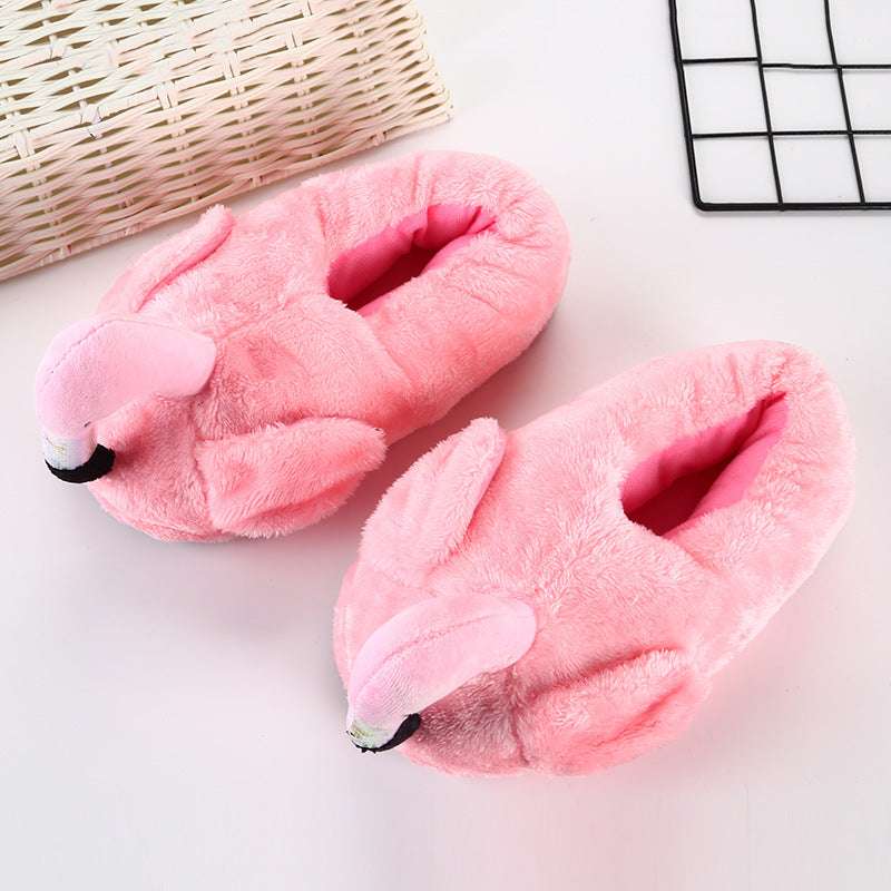 Winter Home Flamingo Non-slip Slippers