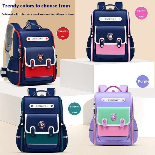 Sesame British Style Schoolbag | Grades 1-6 Lightweight Backpack New Sesame Baby Primary School Schoolbag | Ectron Online