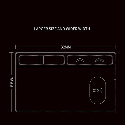 Diagram of a product with dimensions labeled on a black background