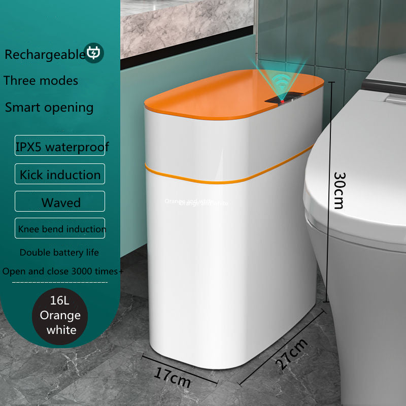 Smart Trash Can With Lid For Bedroom And Living Room Kitchen Storage Box Trash Can Induction Small Car Box Automatic Smart Dustbin Smart Trash Bin - Ectron Online