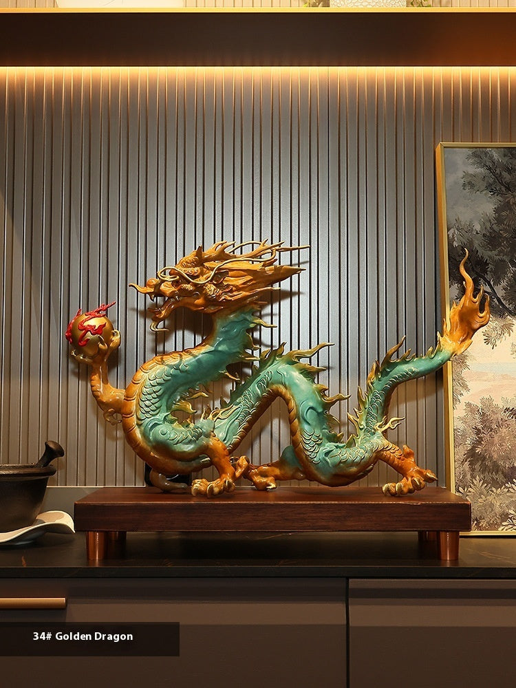 Household Brass Longteng Four Seas Ornament Decoration - Ectron Online