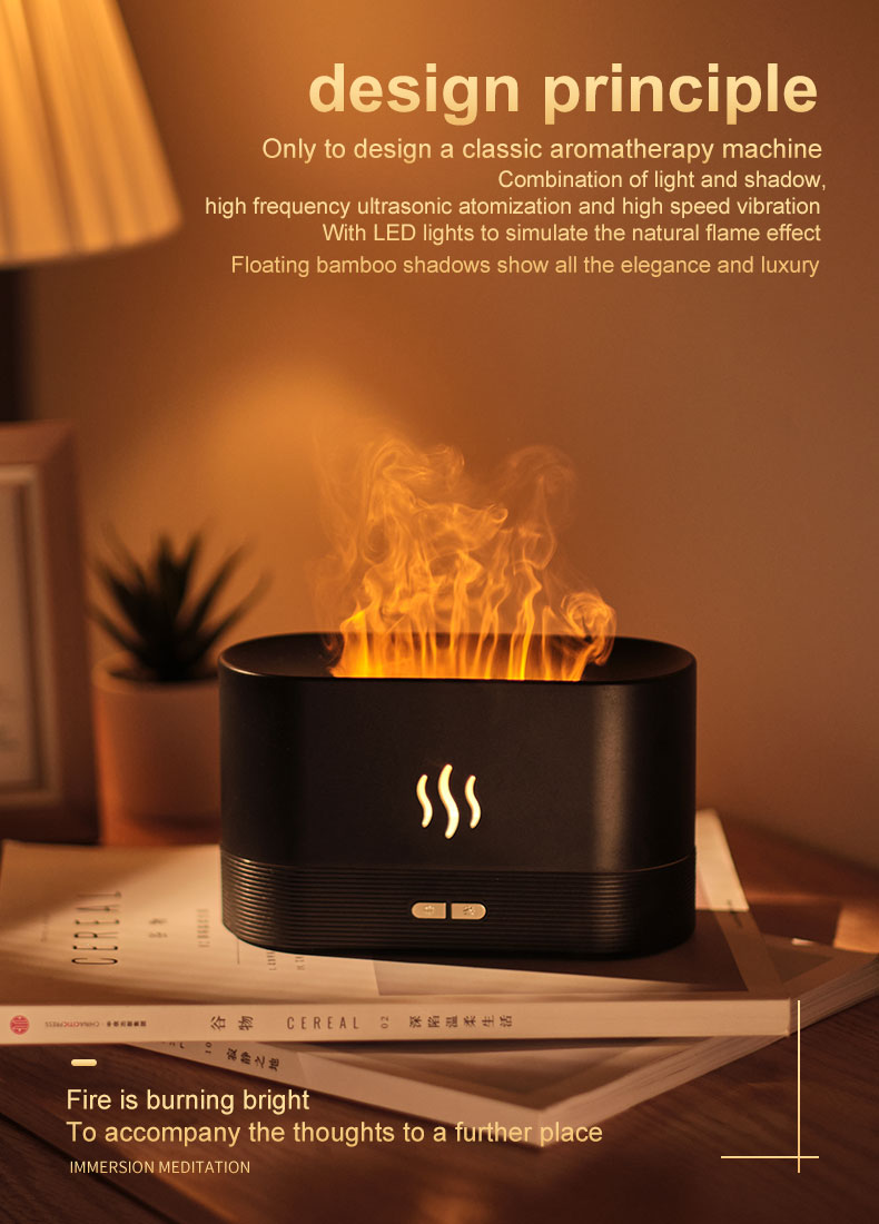 Drop Shipping Factory Direct Sale Fire Flame Humidifier Aroma Diffuser 2022 Air Essential Oil Ultrasonic Humidifier - Ectron Online