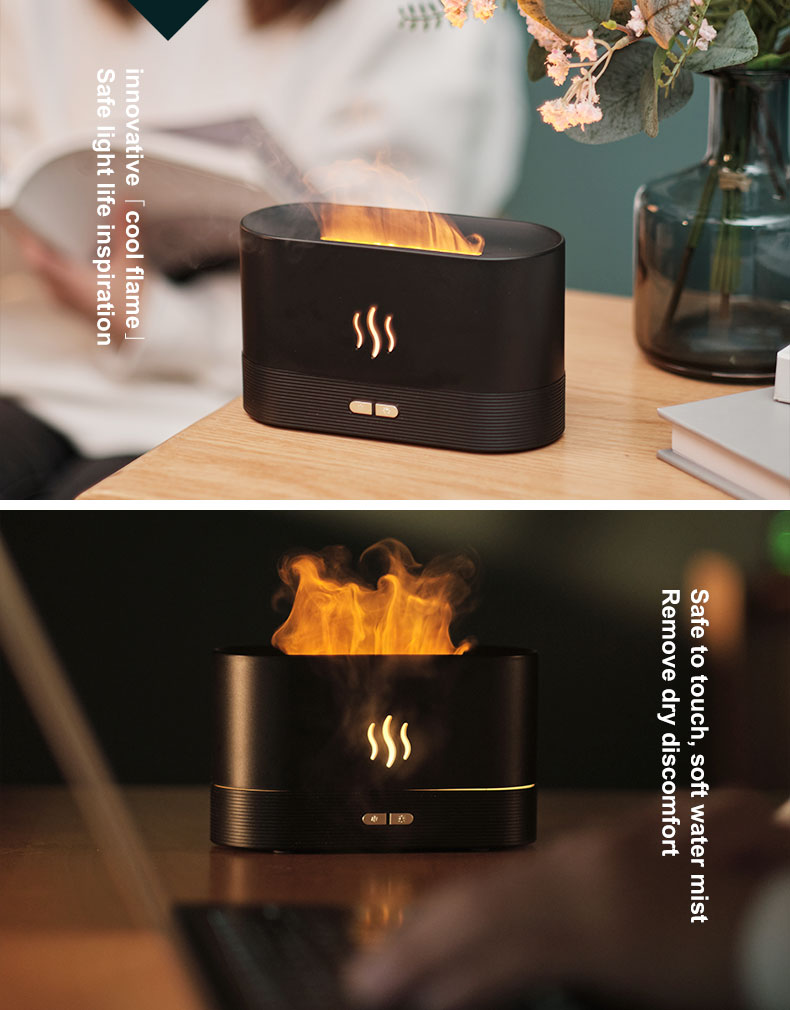 Drop Shipping Factory Direct Sale Fire Flame Humidifier Aroma Diffuser 2022 Air Essential Oil Ultrasonic Humidifier - Ectron Online