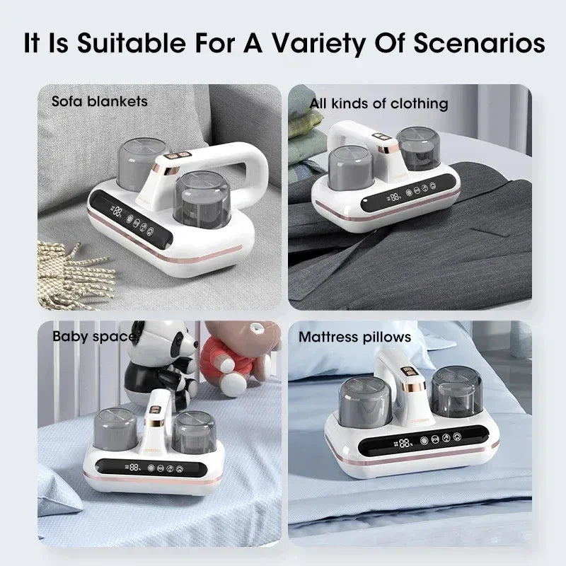 New Mattress Vacuum Mite Remover Cordless Handheld Cleaner Powerful Suction For Cleaning Bed Pillows Home Supplies - Ectron Online