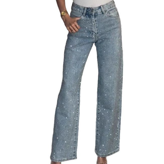 high waist straight pants