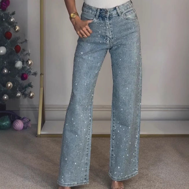high waisted trousers straight leg