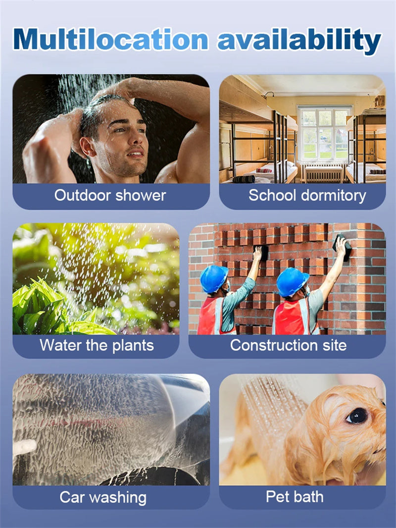 Outdoor Camping Shower Portable Electric Shower Gadgets Waterproof 5000mAh Rechargeable Battery Powered For Hiking Traveling