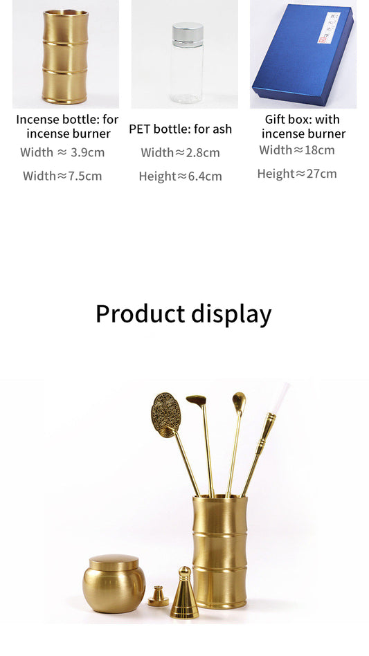 Incense Road Set Gift Box Pure Copper Seal Cutting Tool Mold Incense Burner Incense Tuo Incense Set Incense Seal Ash Pressing Tool Supplies Incense Holders | Ectron Online