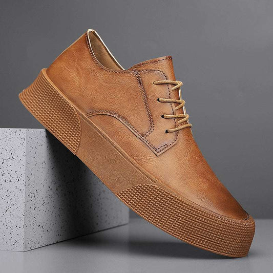 Lace-up Platform Korean Casual Shoes Retro Men's Shoes Board Shoes