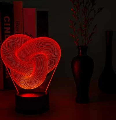 Twist Abstract LED 3D Night Light Touch Colorful Acrylic 3D Table Lamp Decoration Lighting Baby Sleeping Mood Lamp Best Gift - Ectron Online
