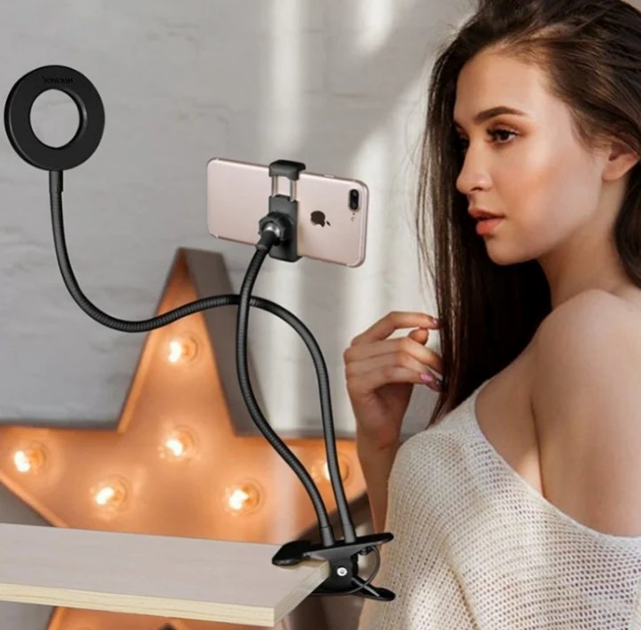 LED Selfie Ring Light for Live Adjustable Makeup Light-8cm Stand - Ectron Online