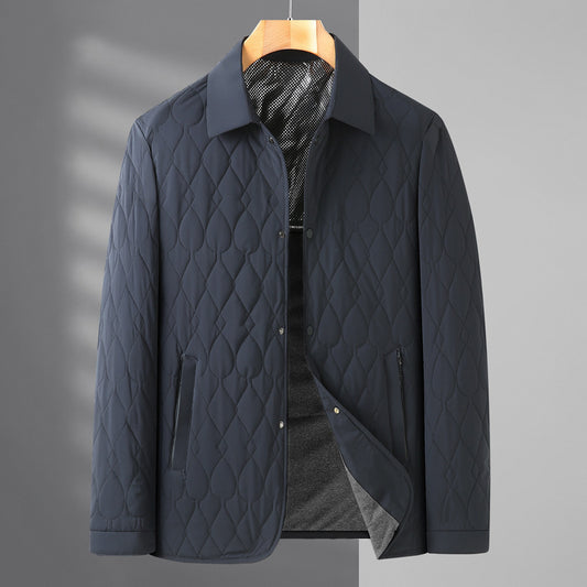 Men's Lightweight Diamond Quilted Shirt Jacket Men's Jacket Lightweight Business Diamon | Ectron Online