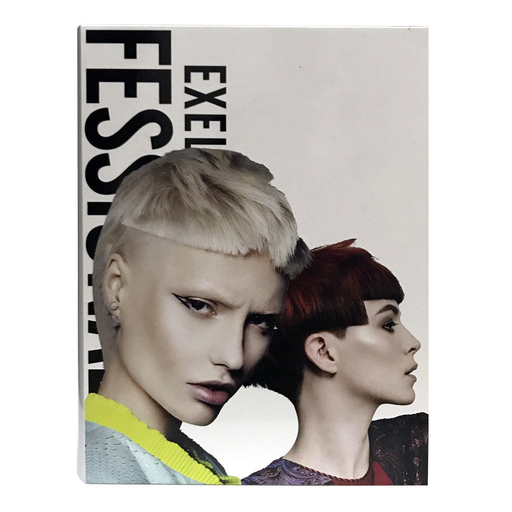 Book cover with two women with styled hair and 'Exel' branding