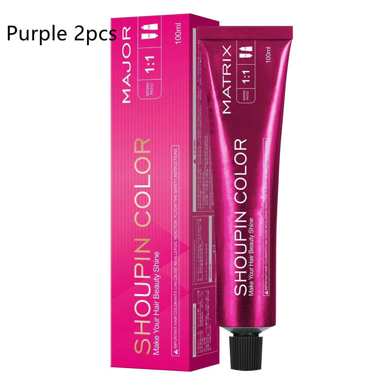 Shoupin Color hair dye with packaging on a white background