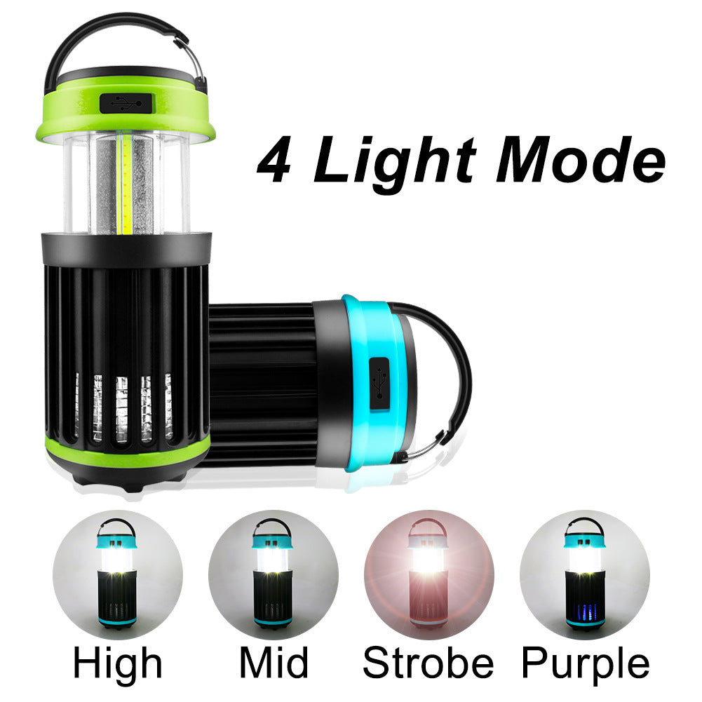 Solar LED Electric Shock Mosquito Killer Lamp Outdoor Waterproof USB Rechargeable Lighting Mosquito Trap - Ectron Online