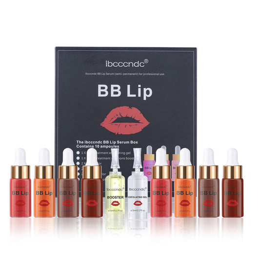 Ibcccndc BB Lip serum bottles with packaging on a white background