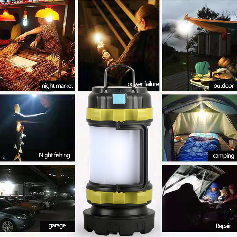Outdoor Emergency Camping Light Flashlight Rechargeable Battery Power Bank - Ectron Online