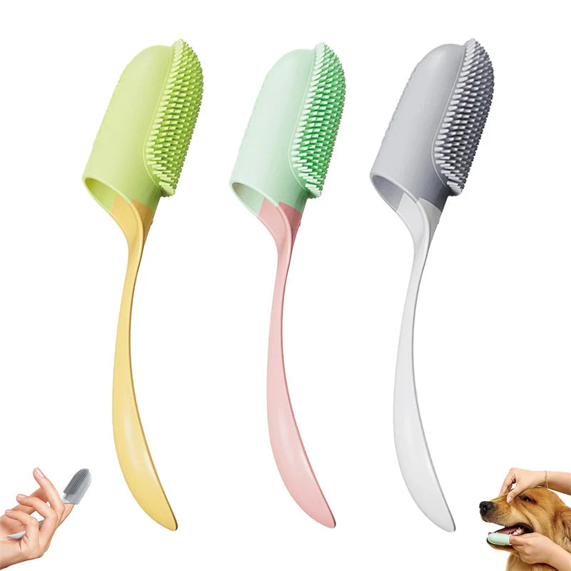 Dog Tooth Cleaning Brush Care Finger Wrap Cat Dog Oral Cleaning Toothbrush Tool Silicone Dog Cat Finger Toothbrush Supplies Pet Products - Ectron Online