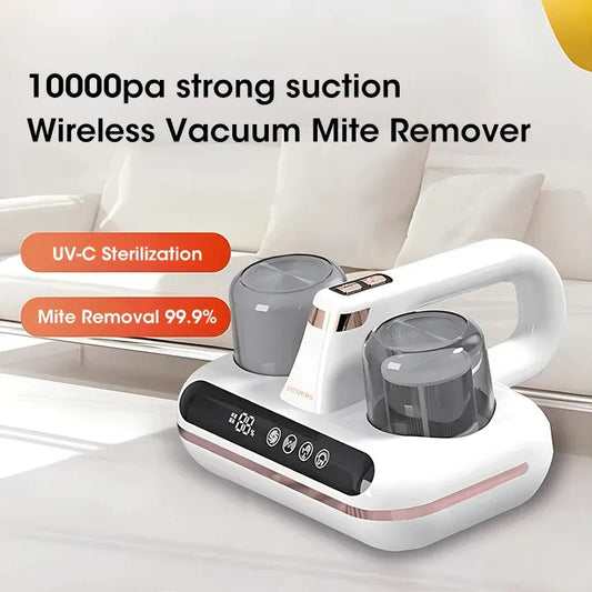 New Mattress Vacuum Mite Remover Cordless Handheld Cleaner Powerful Suction For Cleaning Bed Pillows Home Supplies - Ectron Online