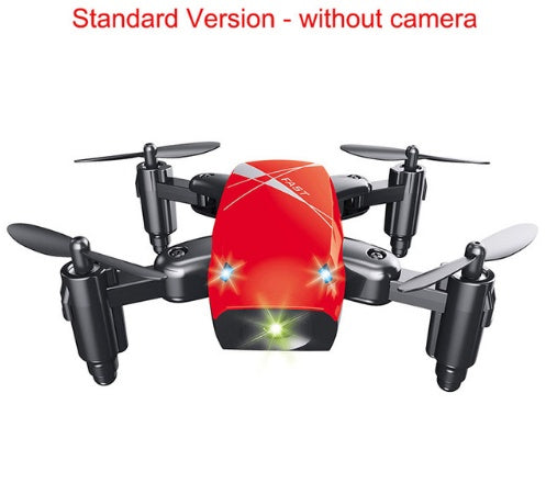 Red and black drone without a camera on a white background