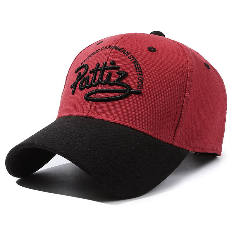 Red and black cap
