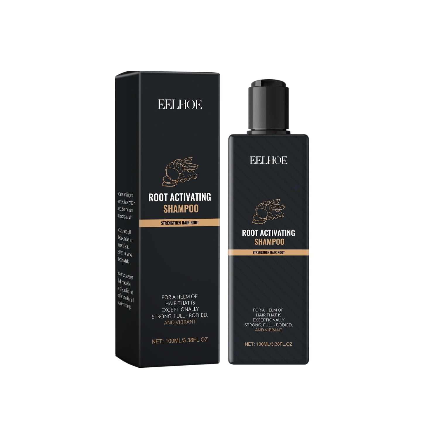 Eelhoe Root Activating Shampoo bottle and packaging on a white background