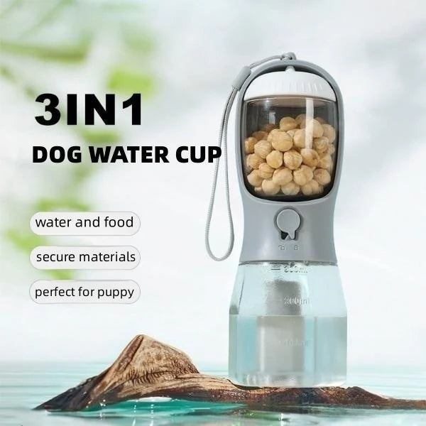 Dog Water Cup Drinking Food Garbage Bag Three-in-one Portable Small Multi-functional Pet Cups Pets Supplies - Ectron Online