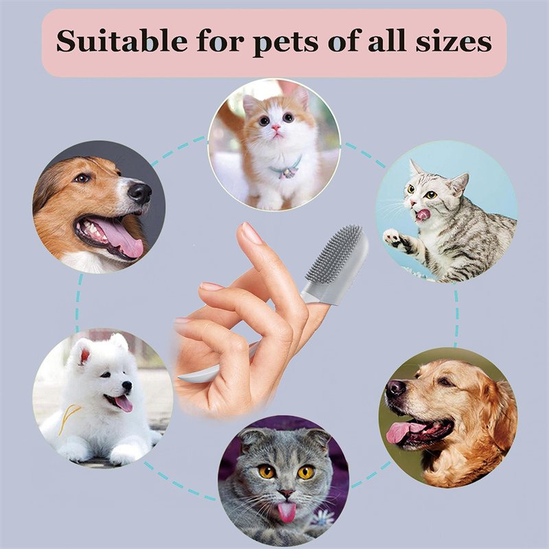 Dog Tooth Cleaning Brush Care Finger Wrap Cat Dog Oral Cleaning Toothbrush Tool Silicone Dog Cat Finger Toothbrush Supplies Pet Products - Ectron Online