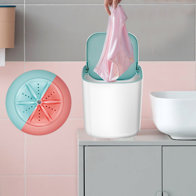 Household Small Laundry Bucket Mini Turbo Table Washing Machine Student Dormitory Underwear Socks Washer - Ectron Online