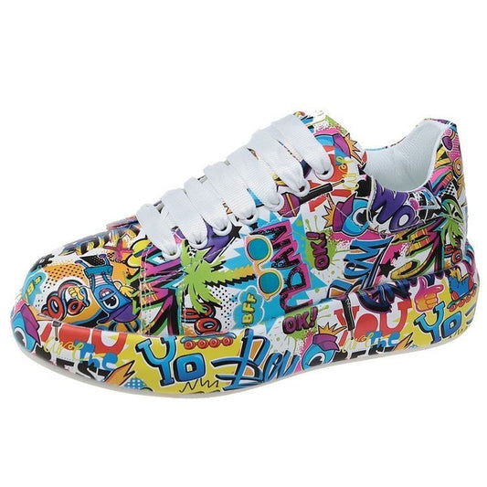sneakers with graffiti