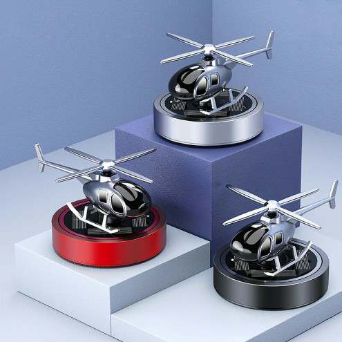 Car Air Freshener Solar Helicopter Modeling Decoration Aromatherapy Car Interior Accessories Propeller Rotating Perfume Diffuser - Ectron Online