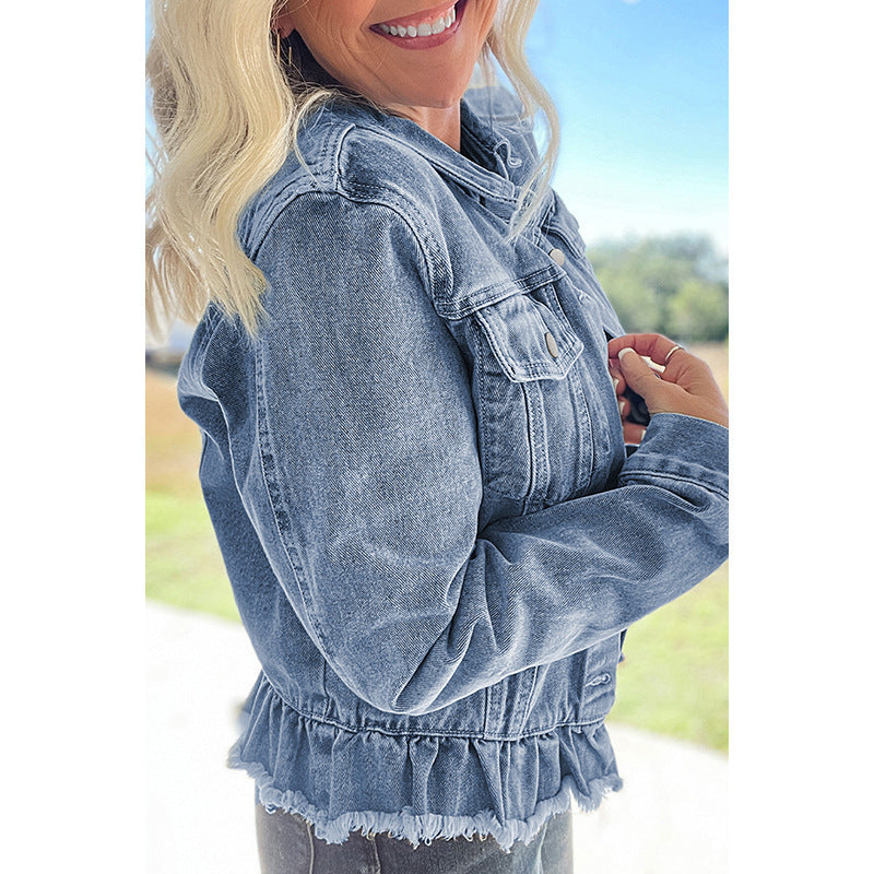 solid collar jacket