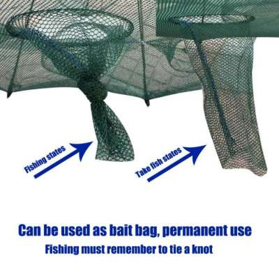 Strengthened 4-20 Holes Automatic Fishing Net Shrimp Cage Nylon Foldable Fish Trap Cast Net Cast Fold Crab Trap Fishing Network - Ectron Online