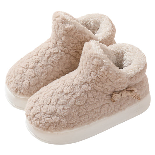 thickened fleece-lined cotton shoes – winter indoor & outdoor
