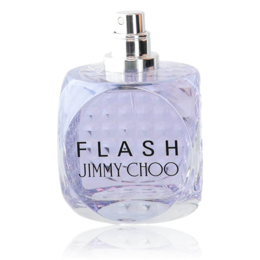Jimmy Choo Flash by Jimmy Choo, 3.3 oz EDP spray for Women TESTER in a stylish purple bottle.