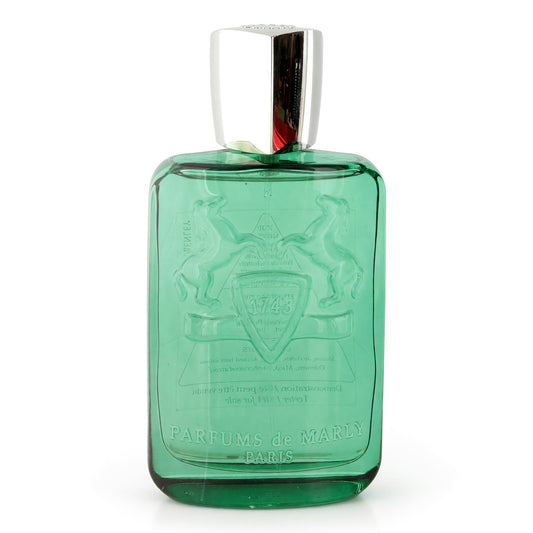Greenley EDP tester in green glass bottle with silver spray cap