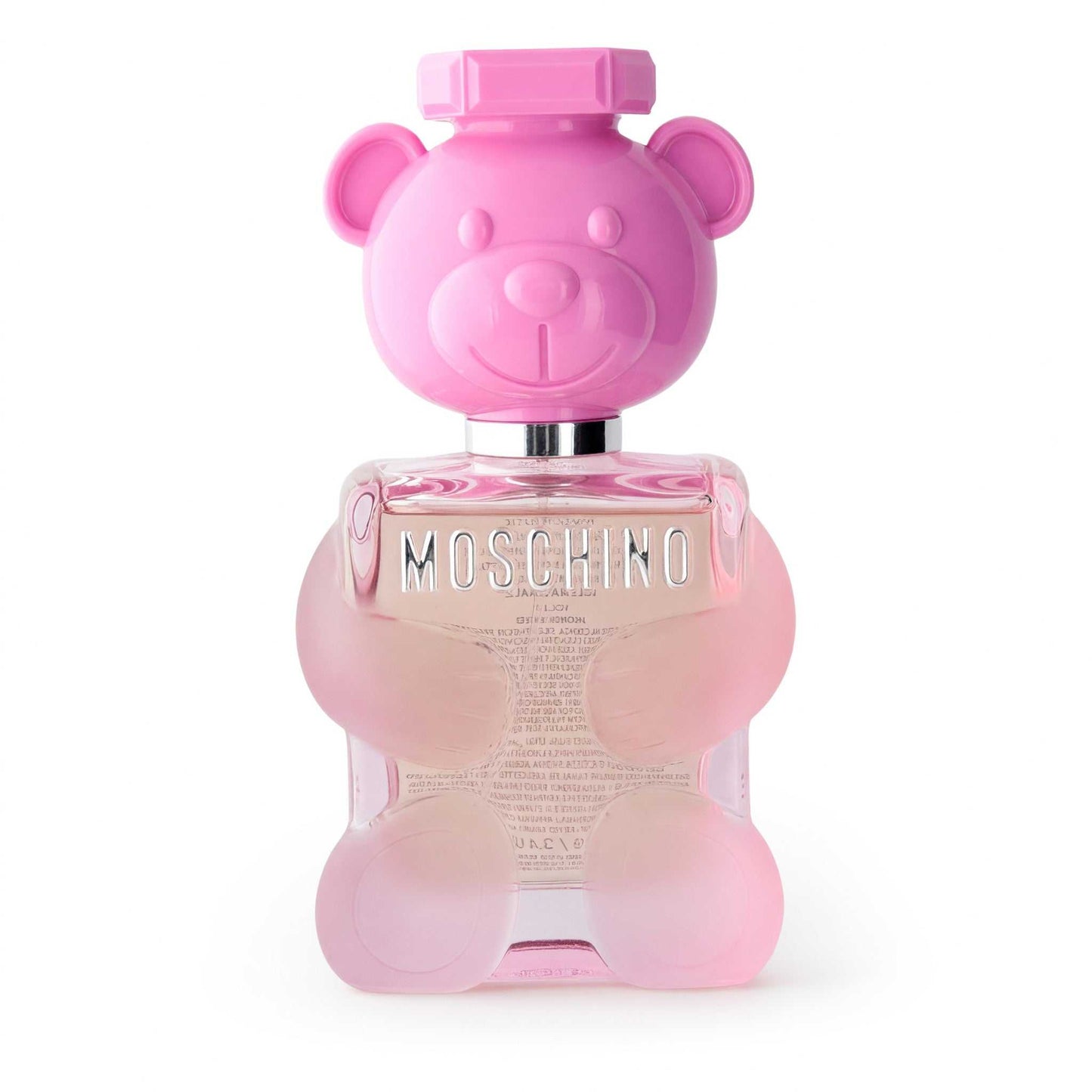 Moschino Toy 2 Bubble Gum EDT spray bottle, pink bear shape with Moschino logo