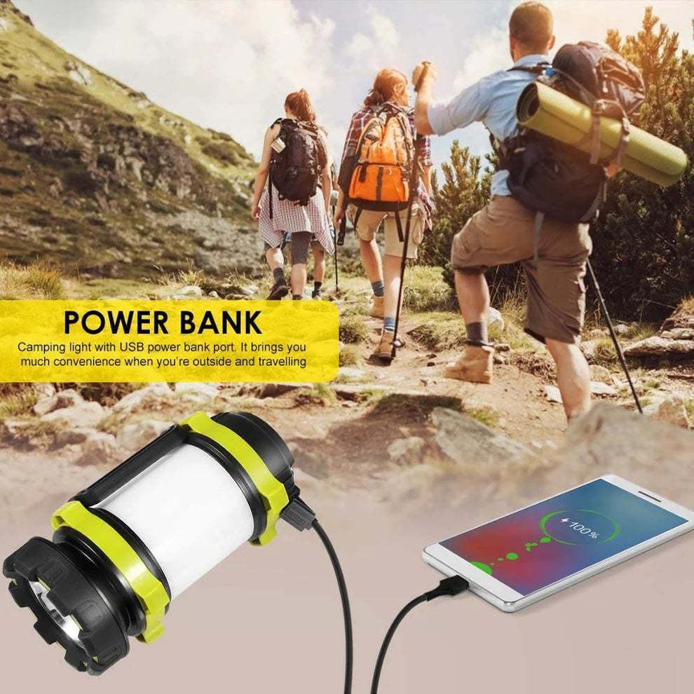 Outdoor Emergency Camping Light Flashlight Rechargeable Battery Power Bank - Ectron Online