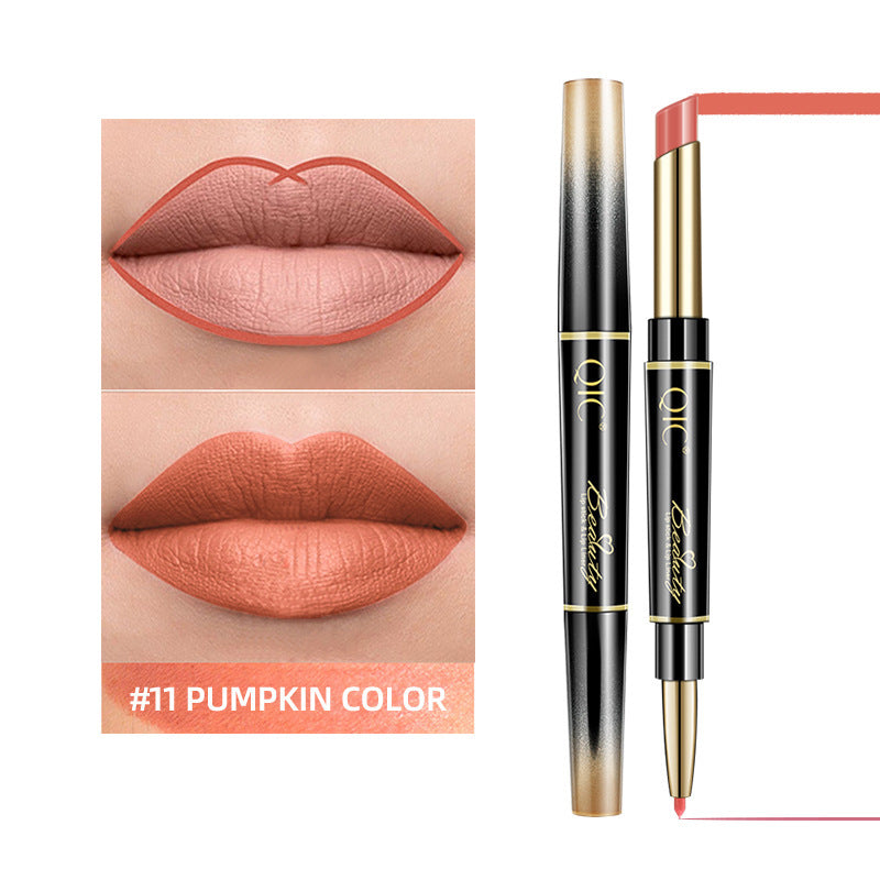 Lipstick with '11 Pumpkin Color' on a white background
