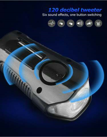 Waterproof bicycle light USB charging - Ectron Online