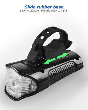 Waterproof bicycle light USB charging - Ectron Online