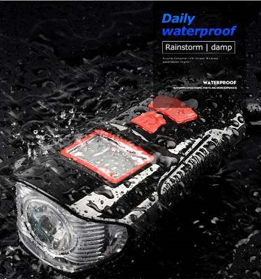 Waterproof bicycle light USB charging - Ectron Online