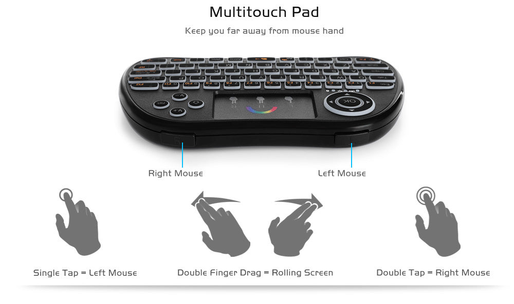 wireless keyboard colorful backlight