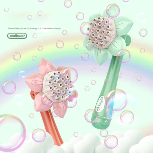 Sunflower Bubble Machine - Kids bath toy creating endless bubbles
