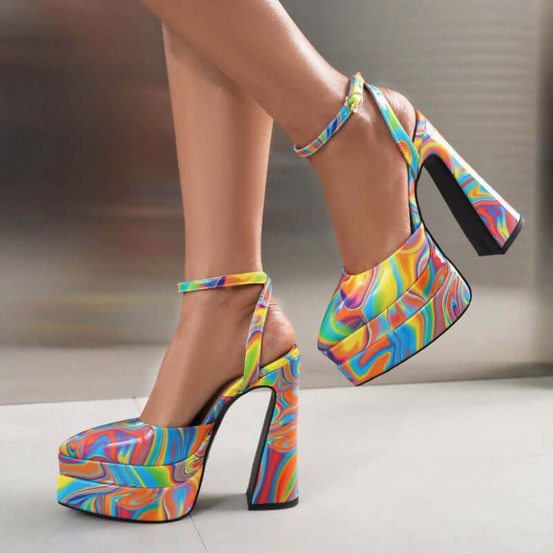 women's pumps collection leather suede block heels