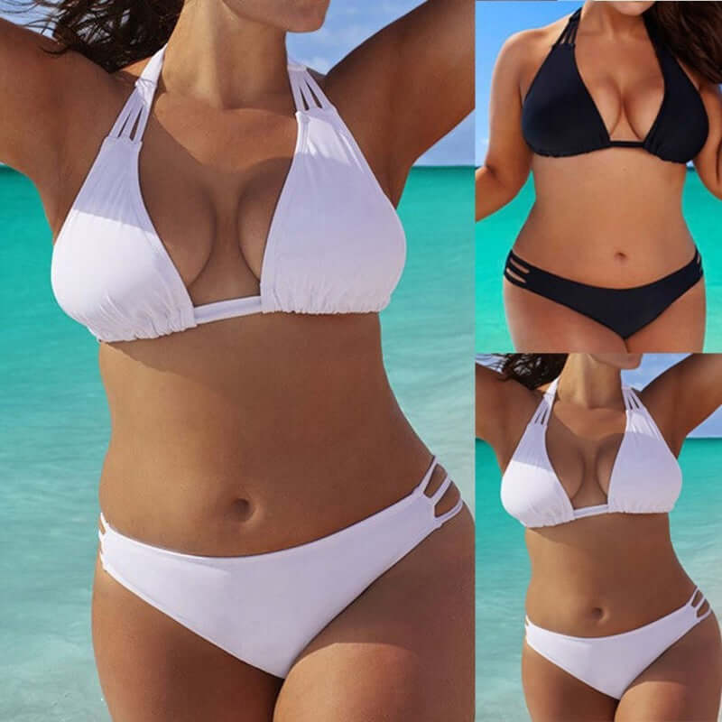 stylish bikinis collection high-waisted triangle tops resort wear