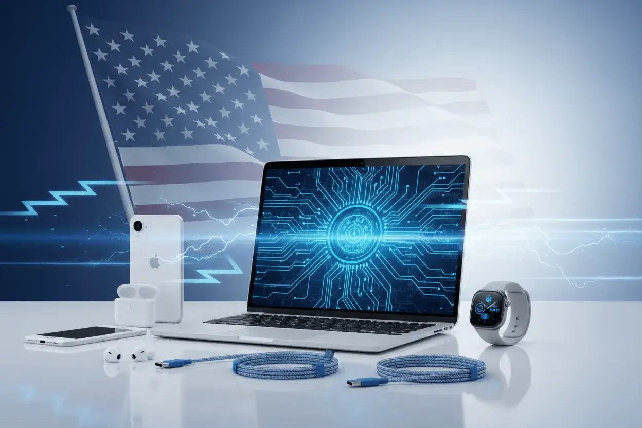 A variety of wireless chargers, noise-canceling headphones, and smart home gadgets from the Electronics and Tech Essentials – US Stock collection.