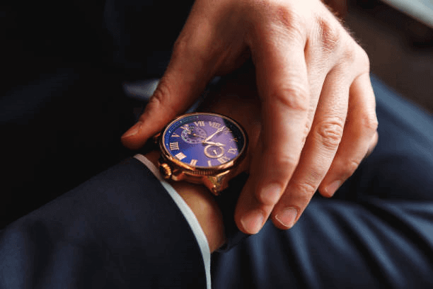 A display of classic stainless steel dive watches and leather-strapped formal watches from the Men's Premium Watches collection